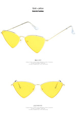 Load image into Gallery viewer, Small Triangle Cat Eye Sunglasses Women Vintage  Sun Glasses Female Ladies Cateyes Sunglass 2022 Retro Glasses