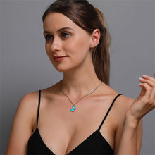 Carica l'immagine nel visualizzatore di Gallery, Korean Blue Gradient Butterfly Necklace for Women Girls Silver Color Rainbow Butterflies Pendant Choker Necklaces Jewelry Gift