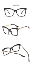 Load image into Gallery viewer, Frame Women's Glasses Transparent Vintage Cat Eye Rivet Female Glasses Metal Women's Eyeglasses With Frame