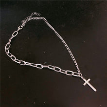 Load image into Gallery viewer, Multilayers Punk Chains Cross Necklace Couple Fashion Street Hip Hop Geometric Metal Pendant Necklaces for Women