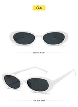 Load image into Gallery viewer, LongKeeper 2022 Small Oval Sunglasses Women Men Retro Vintage  Sun Glasses Ladies Black White Pink Clear Shades for Female 90s