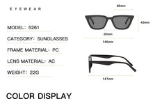 Load image into Gallery viewer, ERILLES Vintage Cat Eye Sunglasses Women Fashion Luxury Sexy Small Frame UV400 Sun Shades Glasses Female Oculos De Sol Feminino