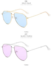 Load image into Gallery viewer, Classic Aviation Sunglasses Women Men Pilot Driving Metal Frame Sun Glasses Male UV400 pink Gafas De Sol For Men Gradient Purple