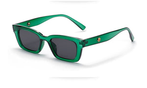 Rectangle Narrow Frame Mens Sunglasses Brand Designer Fashion Black Sun glasses for Women Anti-UV S1077