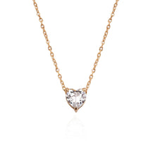 Carica l&#39;immagine nel visualizzatore di Gallery, 2020 New Female Fashion Crystal Heart Necklace Pendant  Short Gold Chain Necklace Pendant Necklace Charm Gifts girlfriends