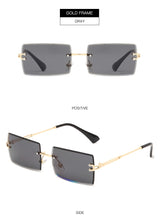 Load image into Gallery viewer, Small Rectangle Sunglasses Women Rimless UV400 Eyewear Vintage Sun Glasses Men Driving Women's Glasses Lunette de soleil femme