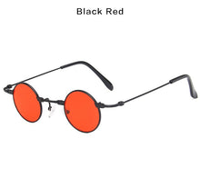 Load image into Gallery viewer, Small Round Sunglasses Women Men UV400 Metal Brand Designer Punk Sun Glasses Steampunk Vintage Goggles Black Shades