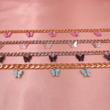 Load image into Gallery viewer, Punk Gold  Silver Color Chain 5 Butterfly Pendant Necklace for Women Wedding Party Statement 2020 Cute Choker Necklaces Jewelry