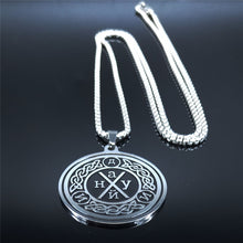 Carica l&#39;immagine nel visualizzatore di Gallery, Viking Stainless Steel Necklace Chain Men/Women Silver Color Necklaces &amp; Pendants Jewelry collar acero inoxidable mujer N3296S02