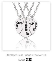 Load image into Gallery viewer, Best Friend Necklace Women Heart Tai Chi Crown Couple Pendants Best Friends Forever Necklaces  BFF Friendship Jewelry Choker
