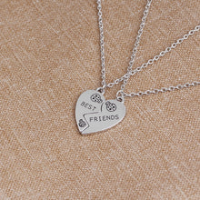 Carica l&#39;immagine nel visualizzatore di Gallery, Fashion Best Friends Honey Love Couple Pendant Necklace 2 Pcs/ Set Rainbow Broken Heart BFF Good Friends Friendship Jewelry Gift
