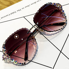 Load image into Gallery viewer, 2022 New Colorful Diamond Sunglasses Ladies Luxury Fashion One-piece Square Sunglasses Gradient Color Retro Punk Glasses UV400