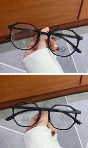 1PC Blue Light Blocking Frame Glasses Computer Mobile Phone Goggles Retro Polygon Ultralight Student Flat Glasses Wholesale