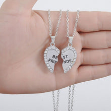 Carica l&#39;immagine nel visualizzatore di Gallery, Women Jewelry Women Fashion Charming Splice Heart Pendant Best Friend Letter Necklace Gifts 1 Pair 2 Colors