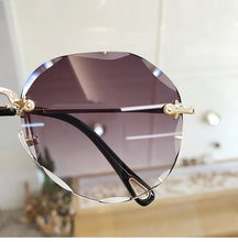Load image into Gallery viewer, Rimless Cat Eye Sunglasses Women Trendy Sun Glasses Ladies Gradient Shades Framless Eyewear UV400 Mirror