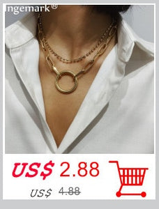 Gothic Baroque Pearl Angel Pendant Choker Necklace for Women Wedding Punk Lasso Big Chunky Thick Lock Chain Necklace Jewelry