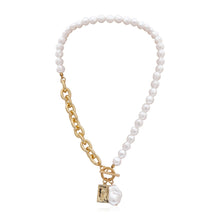 Load image into Gallery viewer, Punk Imitation Pearl Choker Necklace Collar Statement Gold Color Love Heart Lasso Pendant Necklace for Women Jewelry