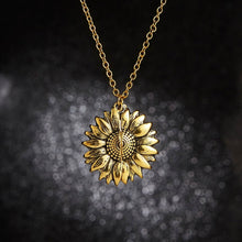 Load image into Gallery viewer, 2020 Gold Silver Color Open Locket Necklace Engraved You Are My Sunshine Sunflower Pendant Necklace Unique Party Jewelry Gift