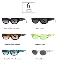 Carica l'immagine nel visualizzatore di Gallery, SO&amp;EI Moda Piccoli Occhiali da sole Cat Eye Donna Retro Designer di marca Jelly Color Eyewear Ins Uomini popolari Occhiali da sole sfumati UV400 