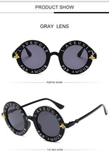 Load image into Gallery viewer, Retro Round Sunglasses Women Luxury Brand Designer Bee Frame Circle Sun Glasses Fashion Female Eyewear Oculos De Sol