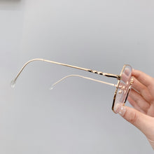 Load image into Gallery viewer, Transparent Glasses Frames Women Retro Oversized Optical  Eyeglasses Female Fashion Irregular Metal Myopia Frame