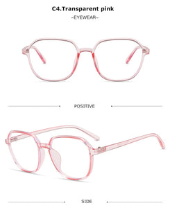 Round Blue Light Blocking Computer Glasses Women Men Ultralight Fashion Optical Myopia Eyeglasses Frames Female UV400