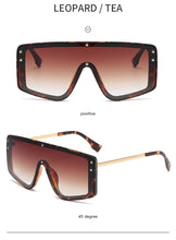 Load image into Gallery viewer, Oversized butterfly Sunglasses Women 2022 Luxury Brand Fashion Flat Red Black Clear Lens One Piece Men Gafas Shade Mirror UV400