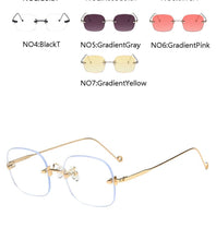Load image into Gallery viewer, 2022 Women Glasses Frame Luxury Eyeglasses Frame Women Anti Blue Light Eyewear Optics Brand Women Frameless Spectacle