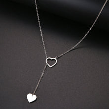 Load image into Gallery viewer, Long Pendant Heart-Shaped Necklaces Pendants For Women  Simple Design Necklace Stylish Stainless Steel Jewelry Party Gift