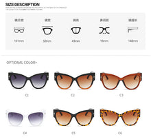 Load image into Gallery viewer, New Fashion Brand Designer Cat Eye Women Sunglasses Female Gradient Points Sun Glasses Big Oculos feminino de sol UV400
