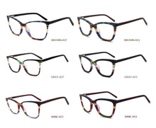Load image into Gallery viewer, Eyeglasses Frames New Fashion Italy Designer Glasses Women Men Gray Red Brown Colorful Acetate Optical Eyewear  G86