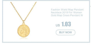 Collana con mappa del mondo Ciondolo con mappa in oro Girocollo con mappa del mondo Girocollo con stella Crescent Moon Collane per donna Gioielli Boho multistrato 