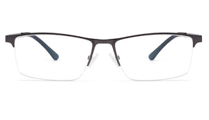 Business Men Semi Frameless Glasses Frame Titanium Alloy S41001 Classic Male's Spectacles Prescription Frames With Spring Hinge