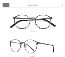 Load image into Gallery viewer, Pure Titanium Glasses Frame Women Retro Round Prescription Eyeglasses  New Men Antiskid Optical Screwless Eyewear