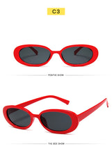 Load image into Gallery viewer, LongKeeper 2022 Small Oval Sunglasses Women Men Retro Vintage  Sun Glasses Ladies Black White Pink Clear Shades for Female 90s