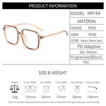 Load image into Gallery viewer, Gmei Optical Ultralight Transparent Men Big Glasses Frame TR90 Plastic Eyewear Large Size Women Myopia Spectacles Frames M9164