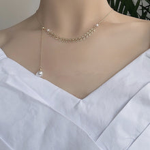 Load image into Gallery viewer, Fashion Beaded Pearl Necklace Women Cute Gold silver color Double Layer Chain Pendant Choker Korean Jewelry 2020 wholesale