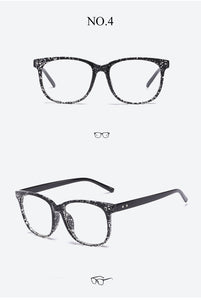 Retro Transparent Clear Lens Eyeglasses Fake Optical Eye Glasses Frames For Women Fashion Myopia Square Spectacles Eyewear