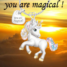 Load image into Gallery viewer, Cute Rainbow Unicorn Necklace Fashion Cartoon Animal Necklaces for Kids Children Heart Statement Jewelry Gifts 2020 New