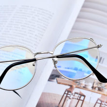 Carica l&#39;immagine nel visualizzatore di Gallery, Women&#39;s Korean Eyeglasses For Women Transparent Clear Glasses  Retro Round Face Frame Sunglass