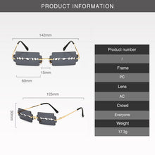 Load image into Gallery viewer, New Frameless Personality Hollow Blade Woman Sunglasses Retro Unique Hollow Funny Sunglasses Party Catwalk Men Sun Glasses