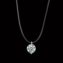 Load image into Gallery viewer, Female Transparent Fishing Line Necklace Silver Color Invisible Chain Necklace For Women Rhinestone Choker Necklace Collier