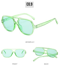 Carica l'immagine nel visualizzatore di Gallery, Luxury Sunglasses Women Classic Yellow Lens Square Sun Glasses Female Vintage Round Sunglass Goggles Lady Outdoor Beach Eyewear