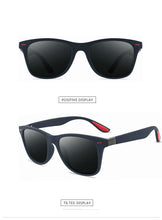 Carica l'immagine nel visualizzatore di Gallery, Square Retro Rivet Polarized Sunglasses UV400 Men's Glasses Classic Driving Sunglasses Oversized Sunglasses Men