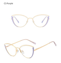 Load image into Gallery viewer, Ralferty Retro Glasses Women Anti Blue Light Decorative Cat Eye Female glasses Frame For Prescription Optic Myopia oculos F95721