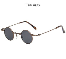 Load image into Gallery viewer, Small Round Sunglasses Women Men UV400 Metal Brand Designer Punk Sun Glasses Steampunk Vintage Goggles Black Shades