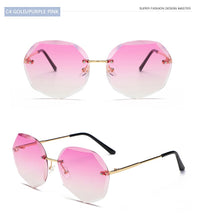 Load image into Gallery viewer, Fashion Rimless Gradient Sunglasses Women Brand Designer   Shades Cutting Lens Metal Frames Vintage Sun glasses oculos de sol