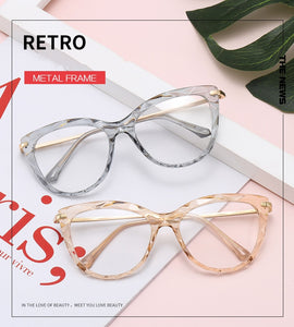Fashion Cat Eye Glasses Frames Transparent Eyeglasses for Women Sexy Frame Trending Style Brand Optical Computer Eyewear