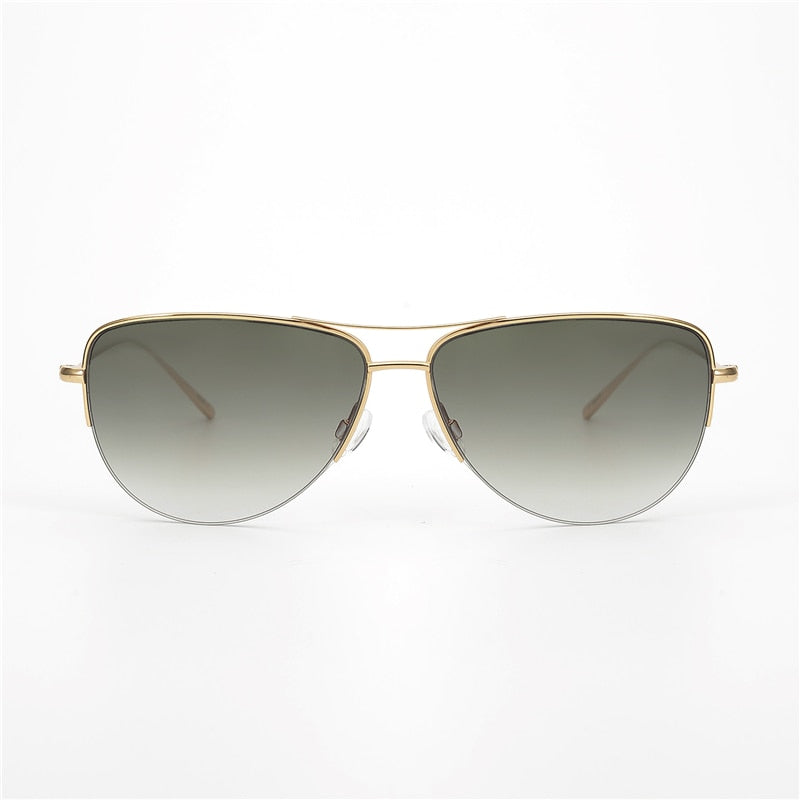 Super light 12g Strummer Sunglasses Pure Titanium Frame with Gradient lens Pilot Sunglasses Men Unisex OV1004S sunglasses