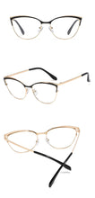 Carica l&#39;immagine nel visualizzatore di Gallery, Peekaboo women fashion glasses cat eye gold metal frame prescription eyeglasses female accessories pink green gift items